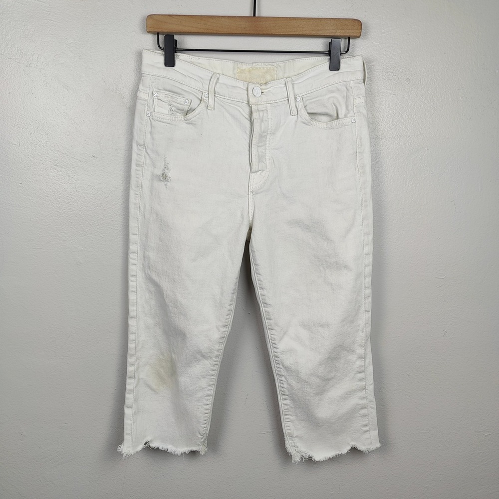 MOTHER Superior The Almost Saint Jeans Womens 25 White‎ Crop Almost Innocent